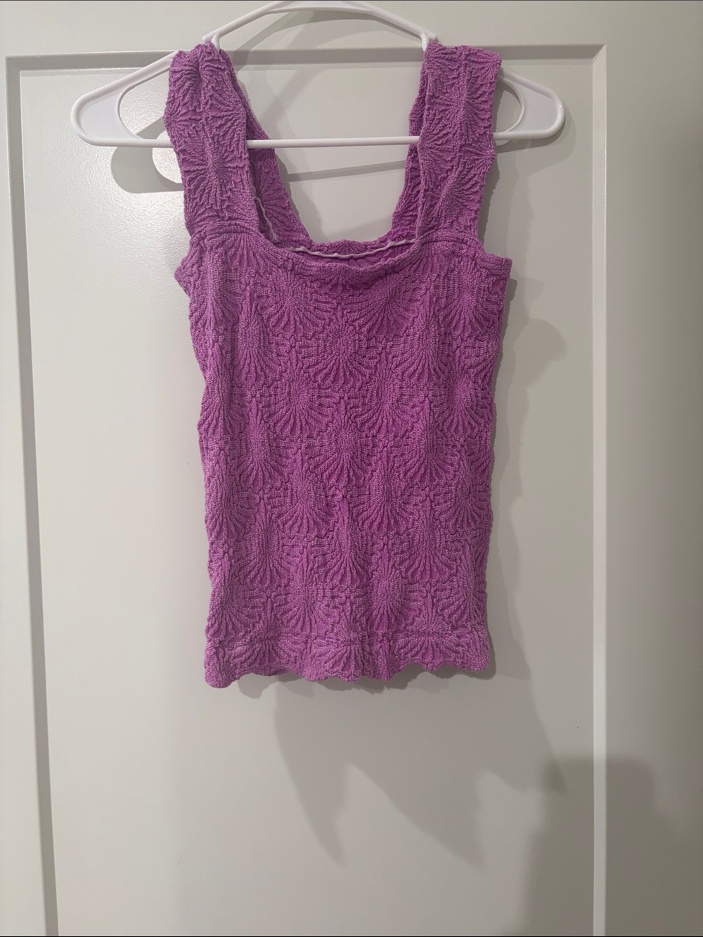 Free People Lavender Textured Tank Top